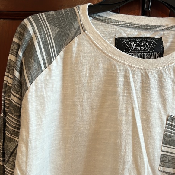 Broken Threads Premium denim goods one pocket long sleeve tshirt size large - Picture 14 of 16